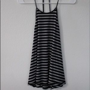 Black and white spaghetti strap tank top
